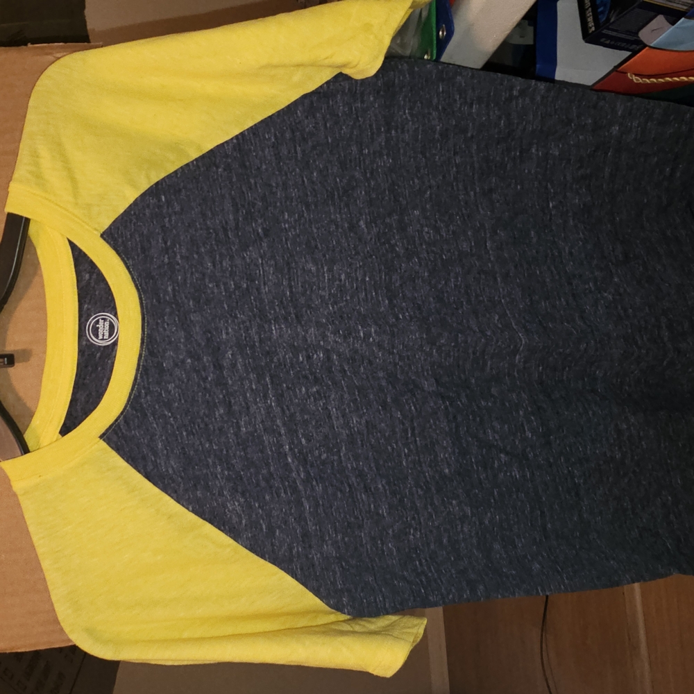 Yellow and Blue Raglan T-Shirt